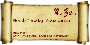 Mosánszky Zsuzsanna névjegykártya